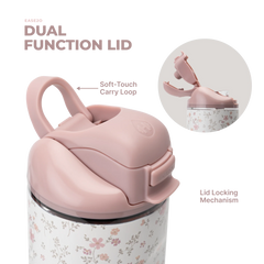 Ease2o 24oz | 2-in-1 Water Bottle with Soft Straw & Chug Spout – Magnolia