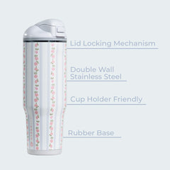 Ease2o 32oz | Compact Water Bottle with Straw & Chug Spout – Primrose