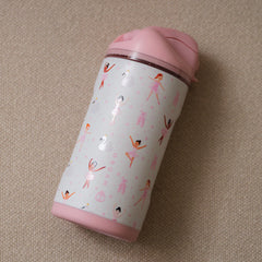 Ease2o 14oz | Leakproof 2-in-1 Kids Water Bottle with Straw & Chug Spout – Ballerina