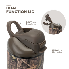Ease2o 24oz | 2-in-1 Water Bottle with Soft Straw & Chug Spout – Woodland
